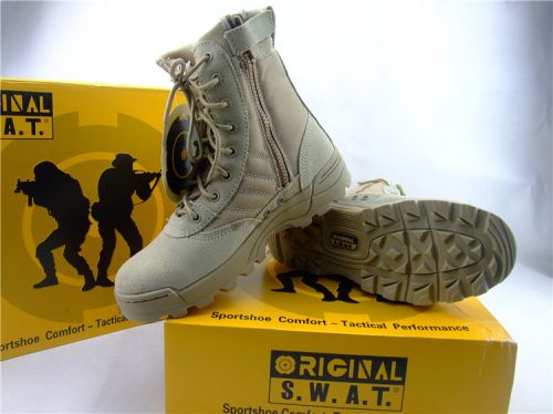 Bottes militaires pour Lovers en cuir de vache fendu - dérapage Ref 1396799