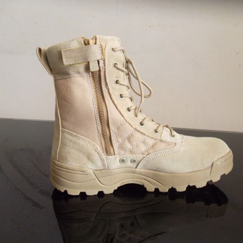 Bottes militaires pour Lovers en cuir de vache fendu - dérapage Ref 1396823