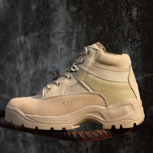 Bottes militaires en cuir de vache fendu - dérapage Ref 1396887