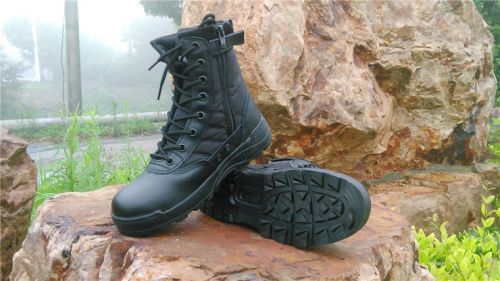 Bottes militaires en cuir de vache fendu - porter Ref 1396928
