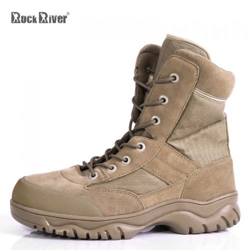 Bottes militaires pour Lovers ROCK RIVER en cuir - porter Ref 1396953