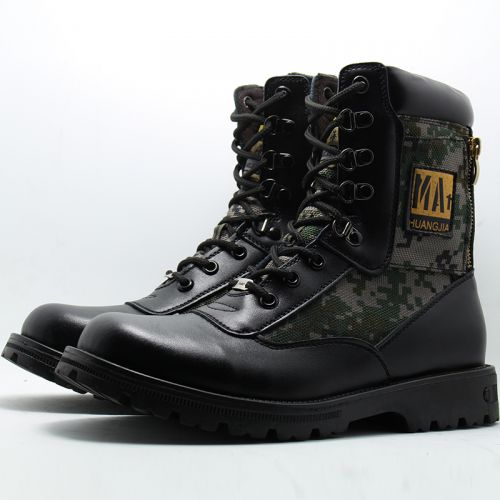 Bottes militaires pour homme en cuir de vache fendu - dérapage Ref 1397105