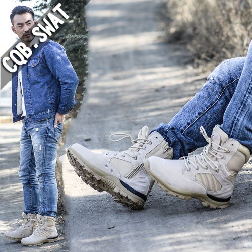 Bottes militaires pour homme en cuir - amortissement Ref 1397218