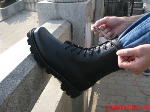 Bottes militaires pour homme en cuir de vache fendu - dérapage Ref 1397320