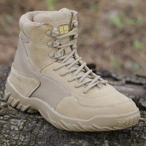 Bottes militaires pour homme en cuir - Ref 1397338