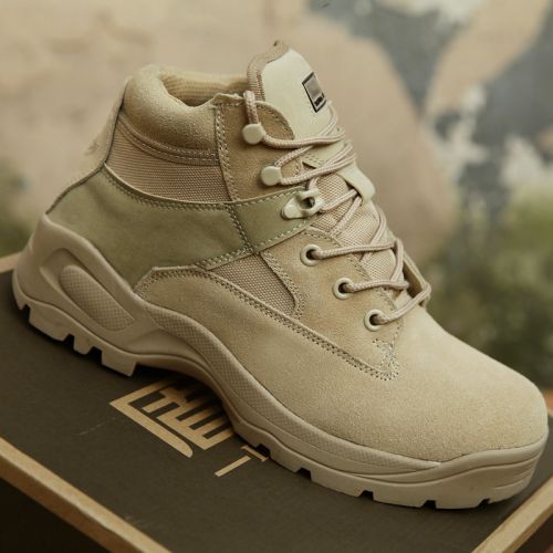 Bottes militaires pour homme en cuir de vache fendu - amortissement Ref 1397370