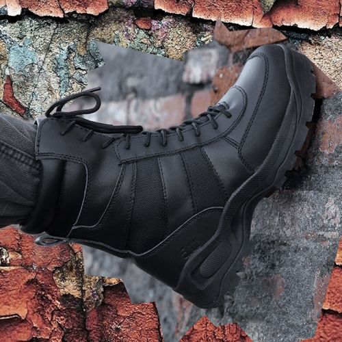 Bottes militaires pour homme en Nylon + cuir - augmenter Ref 1397423