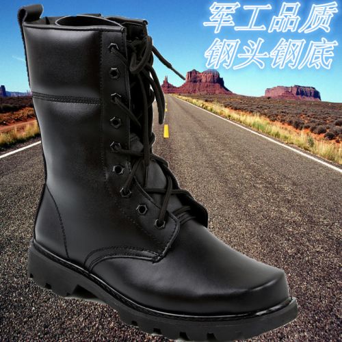 Bottes militaires pour homme en cuir - porter Ref 1397494