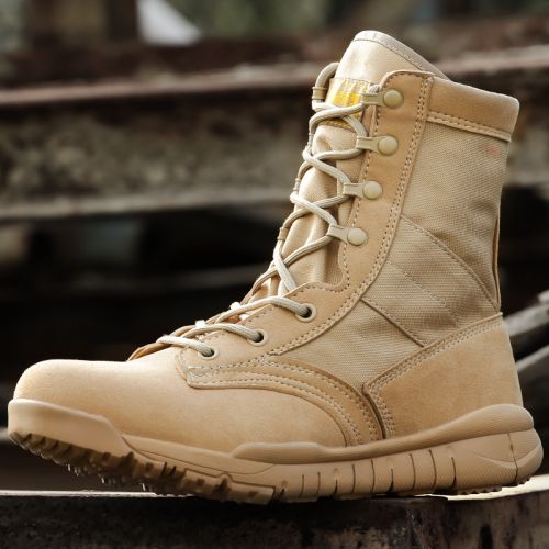 Bottes militaires pour homme en pu + mesh - lumière Ref 1397516