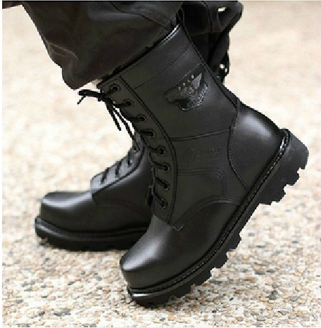 Bottes militaires pour homme en cuir - porter Ref 1397574