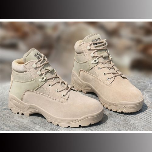 Bottes militaires pour homme en cuir - Ref 1397640