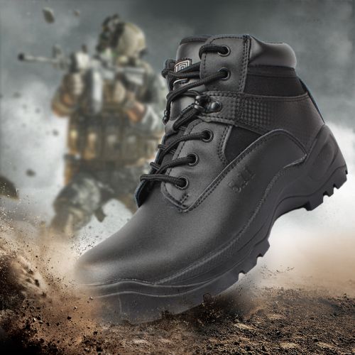 Bottes militaires pour homme en cuir - amortissement Ref 1397698