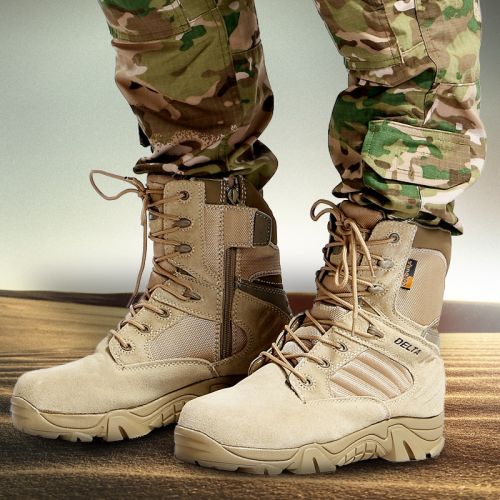 Bottes militaires pour homme en cuir - porter Ref 1397865