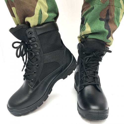 Bottes militaires pour homme en cuir - choc Ref 1398002