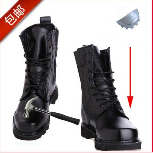 Bottes militaires en cuir de vache fendu - porter Ref 1398061