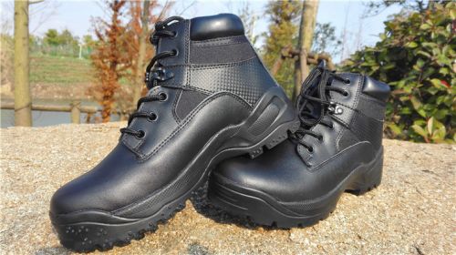Bottes militaires pour homme en cuir de vache fendu - dérapage Ref 1398078