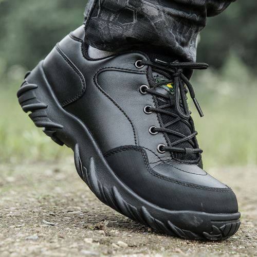 Bottes militaires en cuir de vache fendu - dérapage Ref 1398131