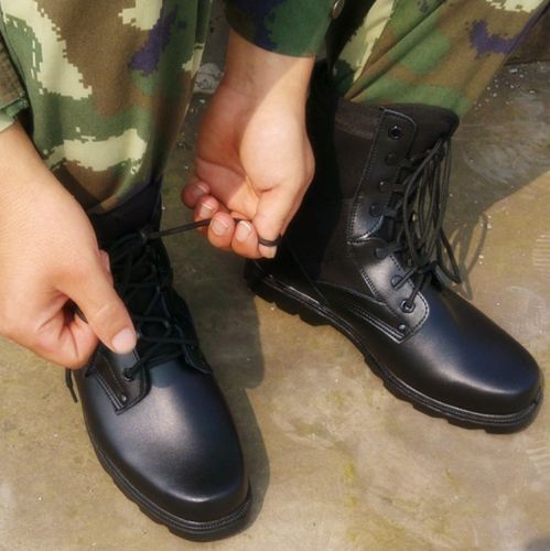Bottes militaires pour homme en cuir - amortissement Ref 1398152