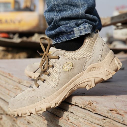 Bottes militaires pour homme en cuir de vache fendu - choc Ref 1398222