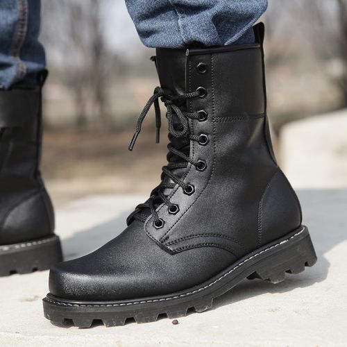 Bottes militaires pour homme en cuir - porter Ref 1398295