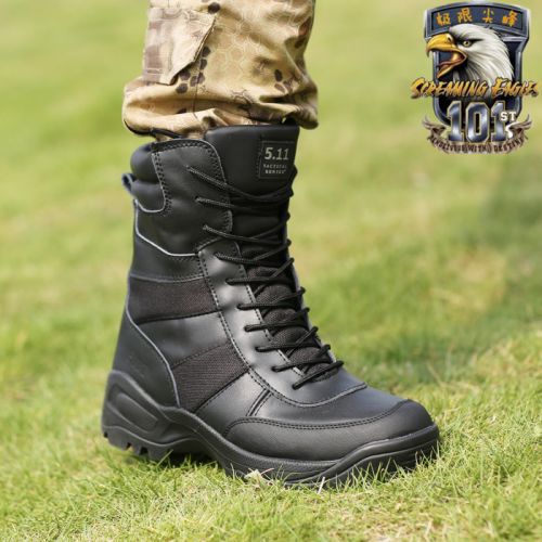 Bottes militaires pour homme en cuir - lumière Ref 1398470