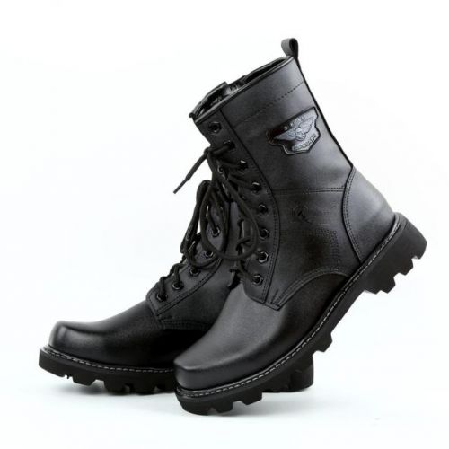 Bottes militaires en cuir de vache fendu - porter Ref 1398478