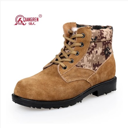 Bottes militaires pour homme Première couche en cuir - Ref 1398489