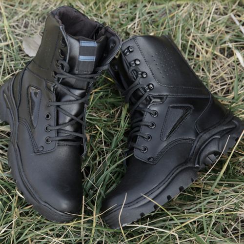 Bottes militaires pour homme en cuir de vache fendu - amortissement Ref 1398561