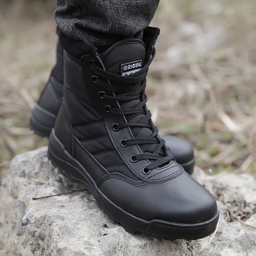 Bottes militaires pour homme en cuir de vache fendu - chaud Ref 1398735