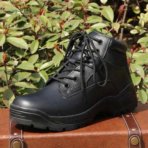Bottes militaires pour homme en cuir de vache fendu - dérapage Ref 1398794