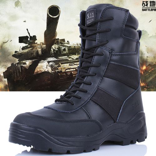 Bottes militaires pour homme en cuir de vache fendu - porter Ref 1398846