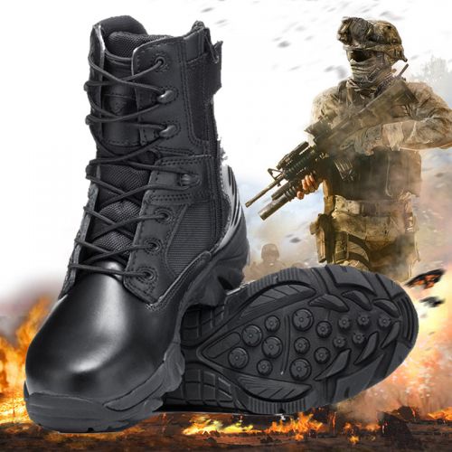 Bottes militaires pour homme en cuir - porter Ref 1398871