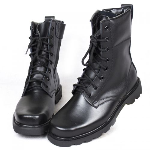 Bottes militaires pour homme en cuir de vache fendu - porter Ref 1398956