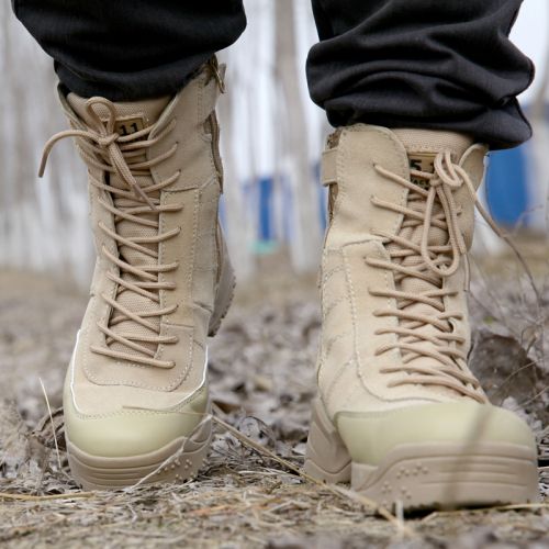 Bottes militaires pour homme en Nylon + cuir - augmenter Ref 1398970