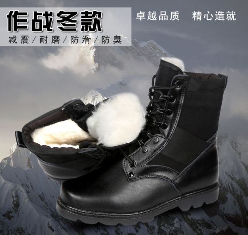 Bottes militaires pour homme Première couche en cuir - Ref 1398984