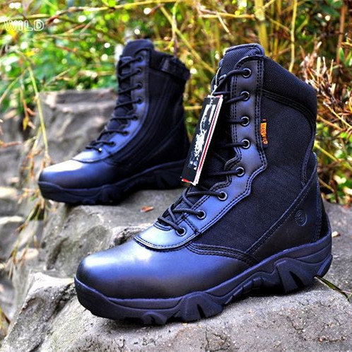 Bottes militaires pour homme en cuir - amortissement Ref 1398985