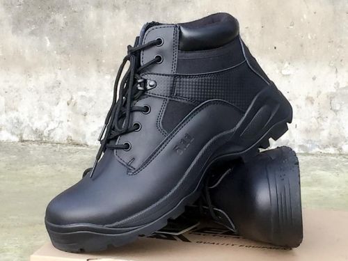 Bottes militaires pour homme en cuir de vache fendu - porter Ref 1399021