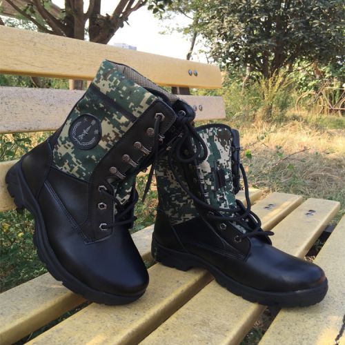 Bottes militaires pour homme en cuir de vache fendu - porter Ref 1399255