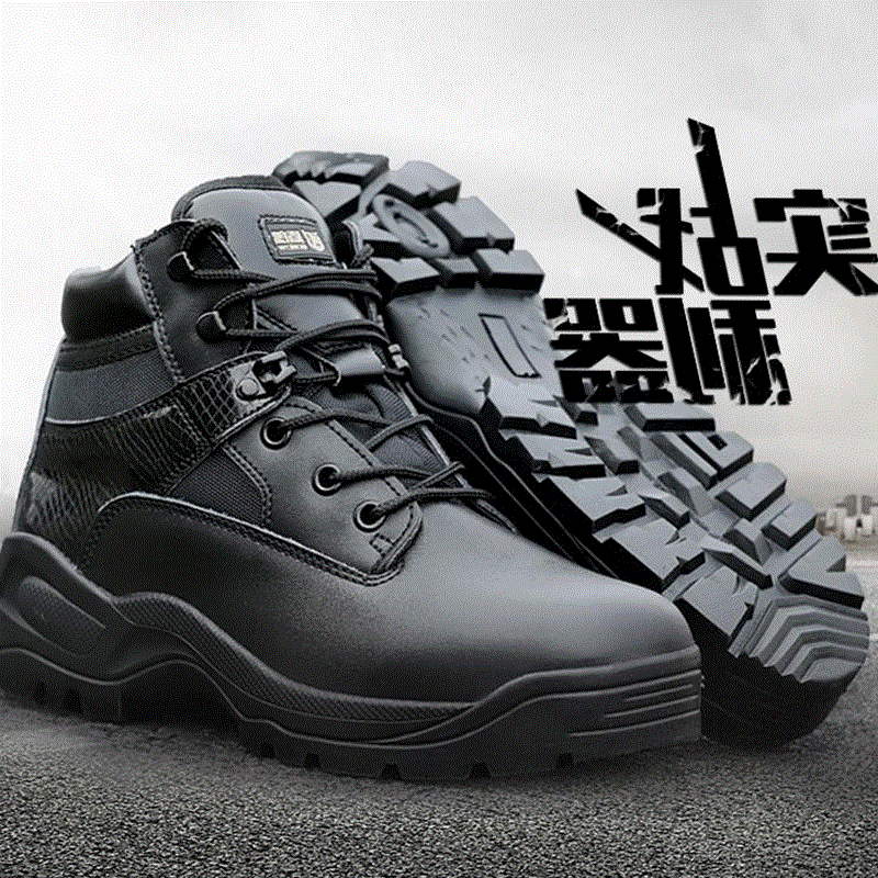 Bottes militaires pour homme en cuir de vache fendu - porter Ref 1399273