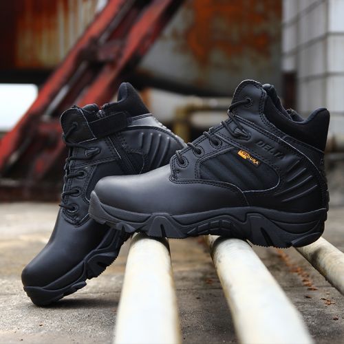 Bottes militaires pour homme THREE SOLDIERS en cuir de vache fendu - choc Ref 1399417