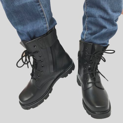Bottes militaires pour homme en cuir - porter Ref 1399955