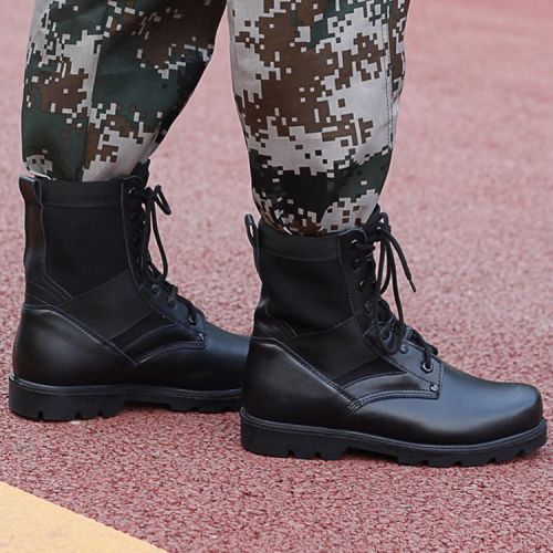 Bottes militaires pour homme en cuir - porter Ref 1400050