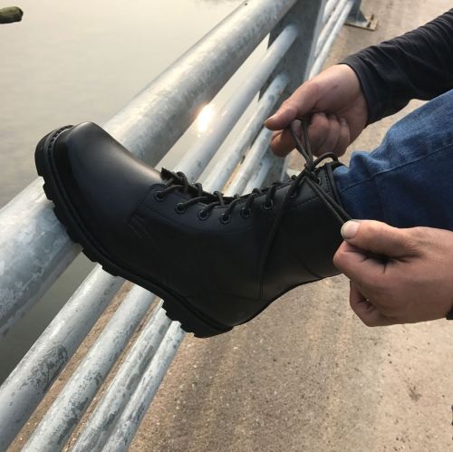 Bottes militaires pour homme en cuir de vache fendu - dérapage Ref 1400134