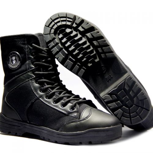 Bottes militaires pour homme en Nylon + cuir - dérapage Ref 1400293