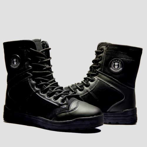 Bottes militaires pour homme en Nylon + cuir - dérapage Ref 1400482