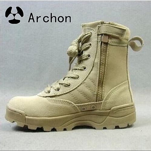 Bottes militaires pour homme en cuir - porter Ref 1400591