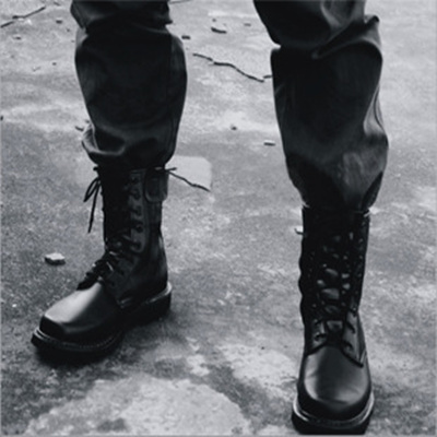 Bottes militaires pour homme en cuir - porter Ref 1400604