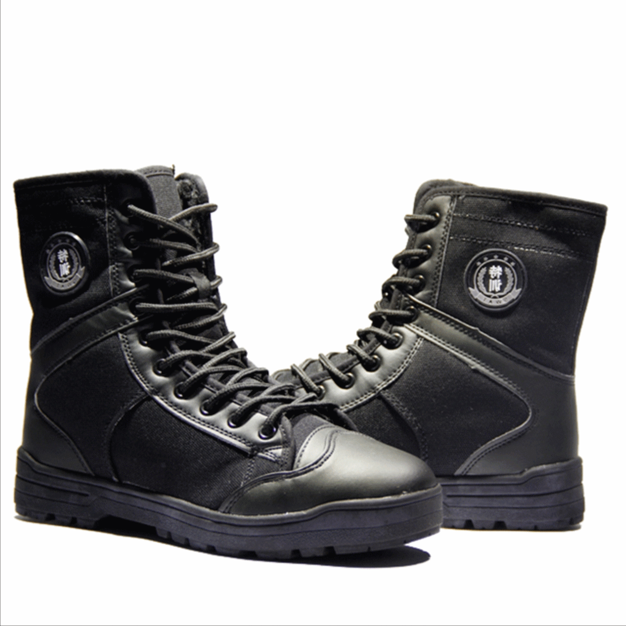 Bottes militaires pour homme en Nylon + cuir - dérapage Ref 1400731