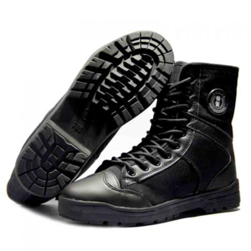 Bottes militaires pour homme en Nylon + cuir - dérapage Ref 1401156