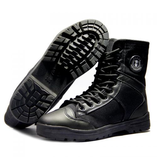 Bottes militaires pour homme en Nylon + cuir - dérapage Ref 1401216